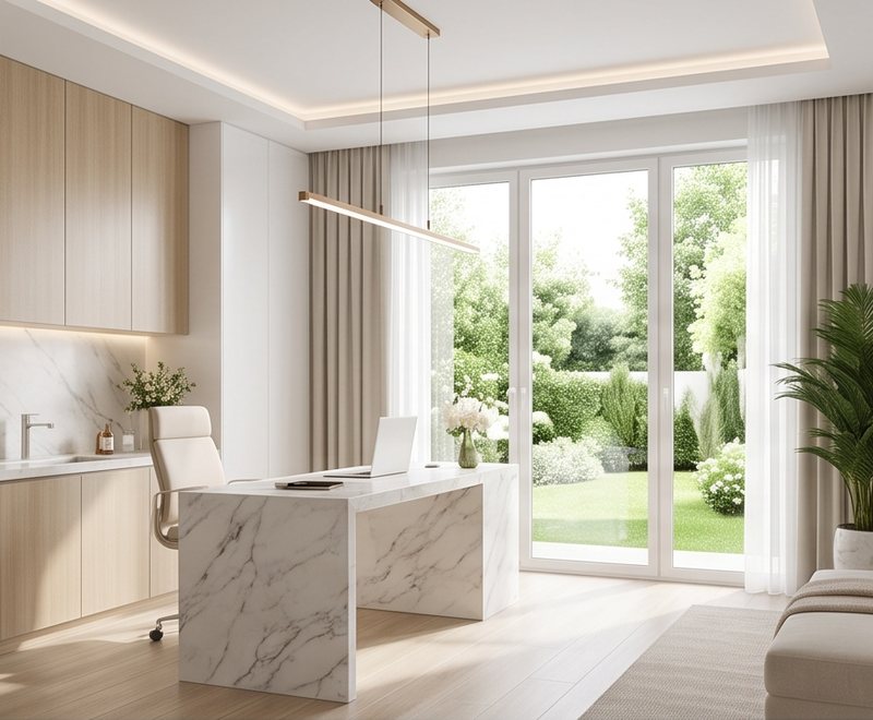 Klinik bekleme alanı ve doğal ışık